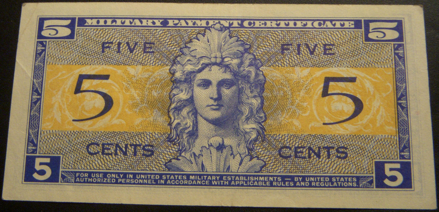 Series 521 - 5 Cents Military Payment Certificate
