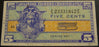 Series 521 - 5 Cents Military Payment Certificate