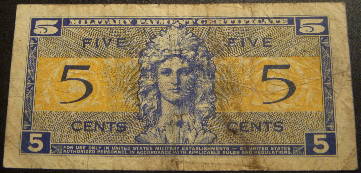 Series 521 - 5 Cents Military Payment Certificate
