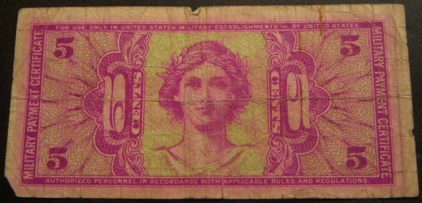 Series 541 - 5 Cents Military Payment Certificate