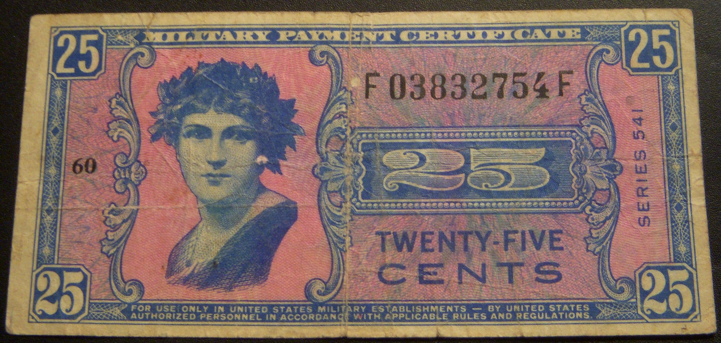 Series 541 - 25 Cents Military Payment Certificate
