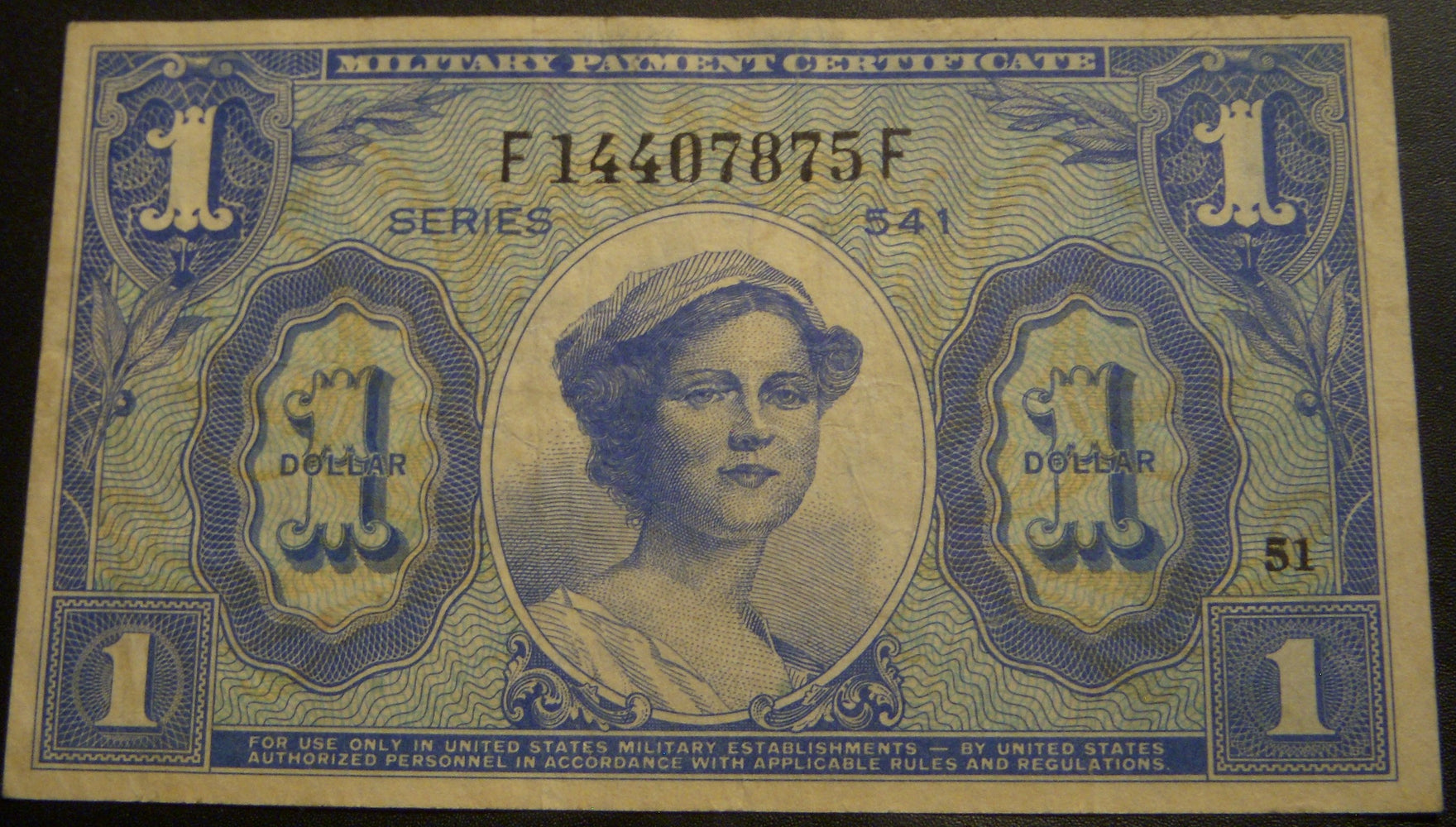 Series 541 - $1 Military Payment Certificate