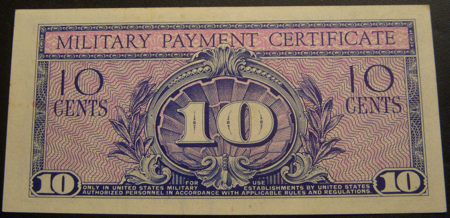 Series 591 - 10 Cents Military Payment Certificate