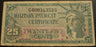 Series 591 - 25 Cents Military Payment Certificate