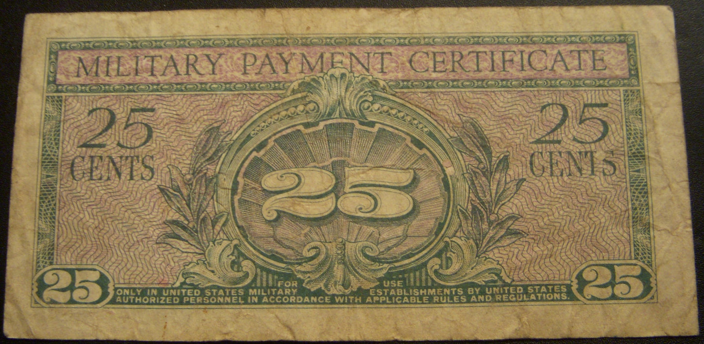 Series 591 - 25 Cents Military Payment Certificate