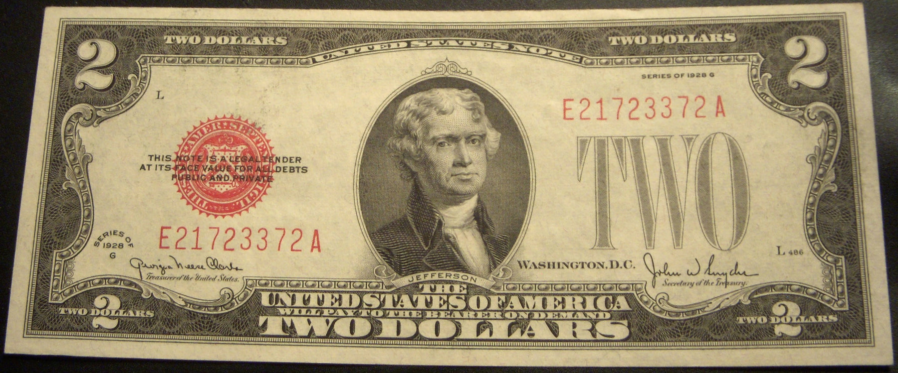 1928G $2 United States Note - FR# 1508