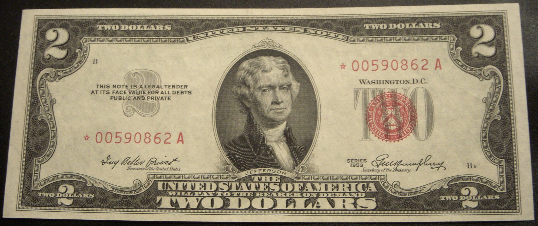1953 $2 United States Note - FR# 1509* STAR Note