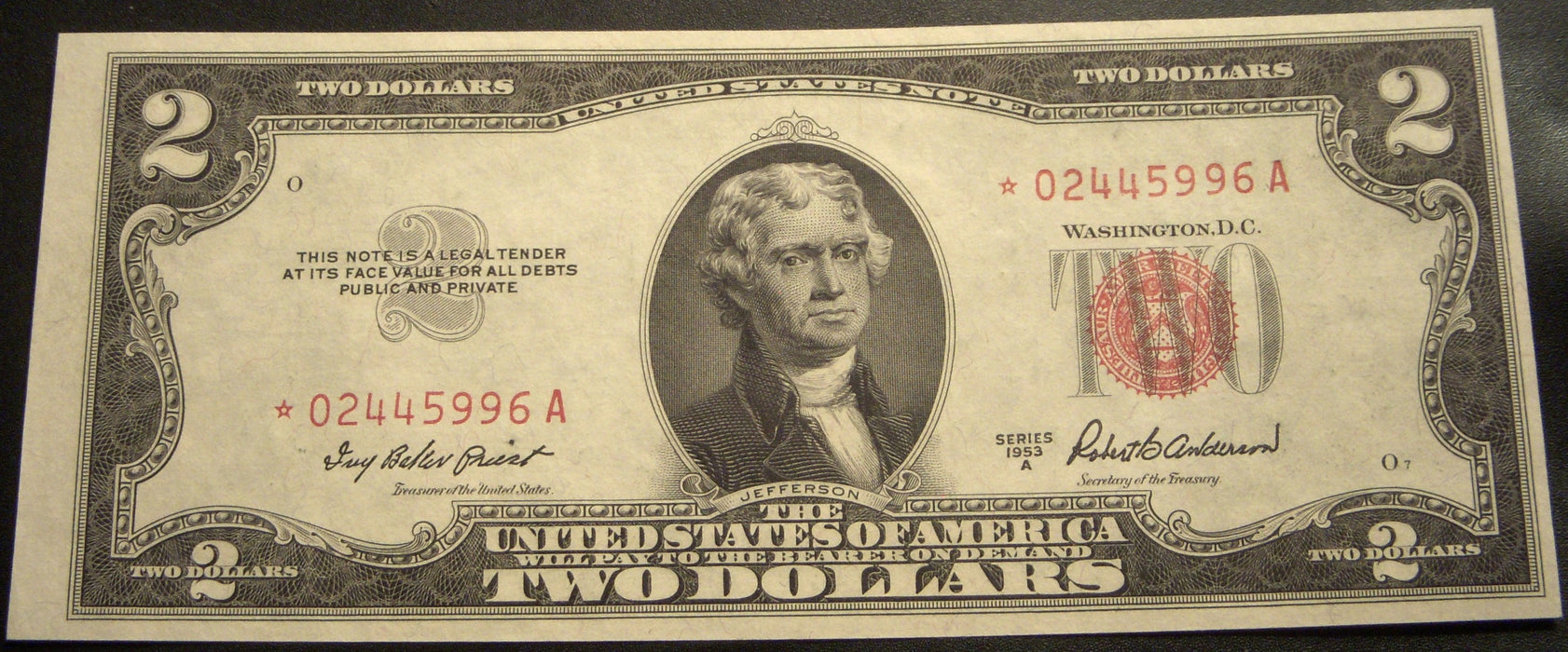 1953A $2 United States Note - FR# 1510* STAR Note
