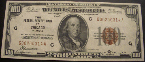 1929 (G) $100 National Currency - FR# 1890G