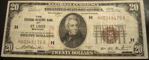 1929 (H) $20 Federal Reserve Note - FR# 1870H