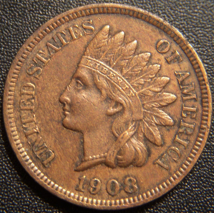 1908-S Indian Head Cent - Extra Fine Details