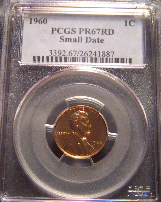 1960 Lincoln Cent - Small Date PCGS PR67RD