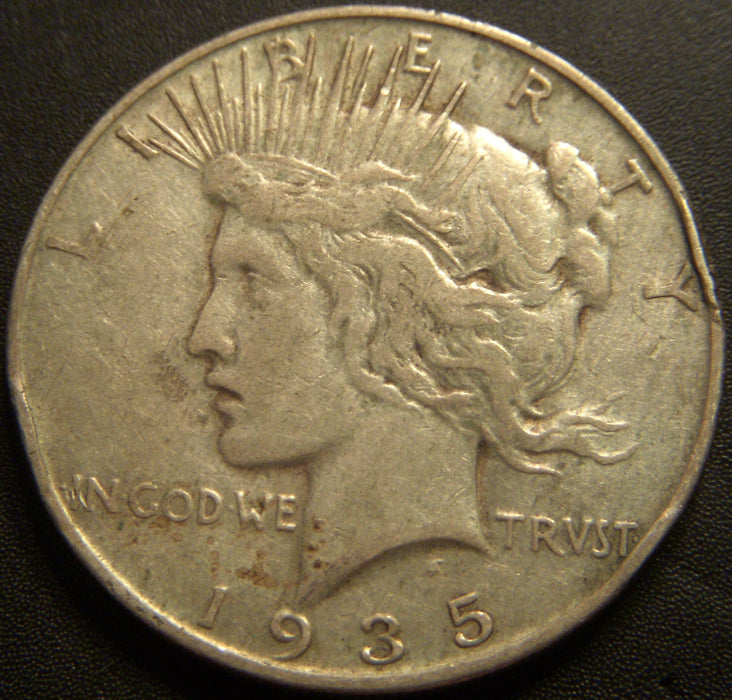 1935-S Peace Dollar - Very Good