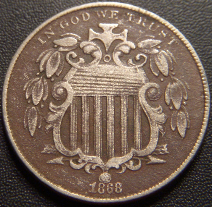 1868 Shield Nickel - Very Fine