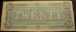 1864 $20 Confederate State of America Note - T-67
