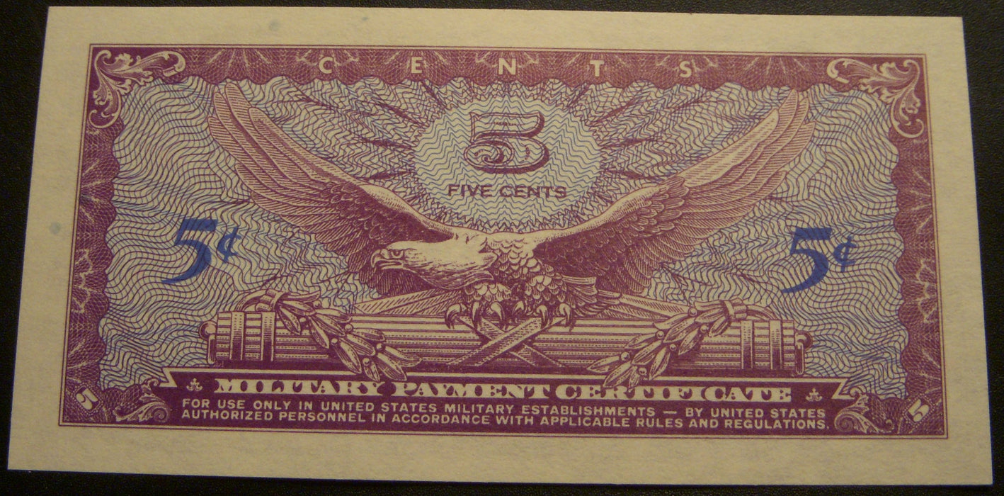 Series 641 - 5 Cents Military Payment Certificate