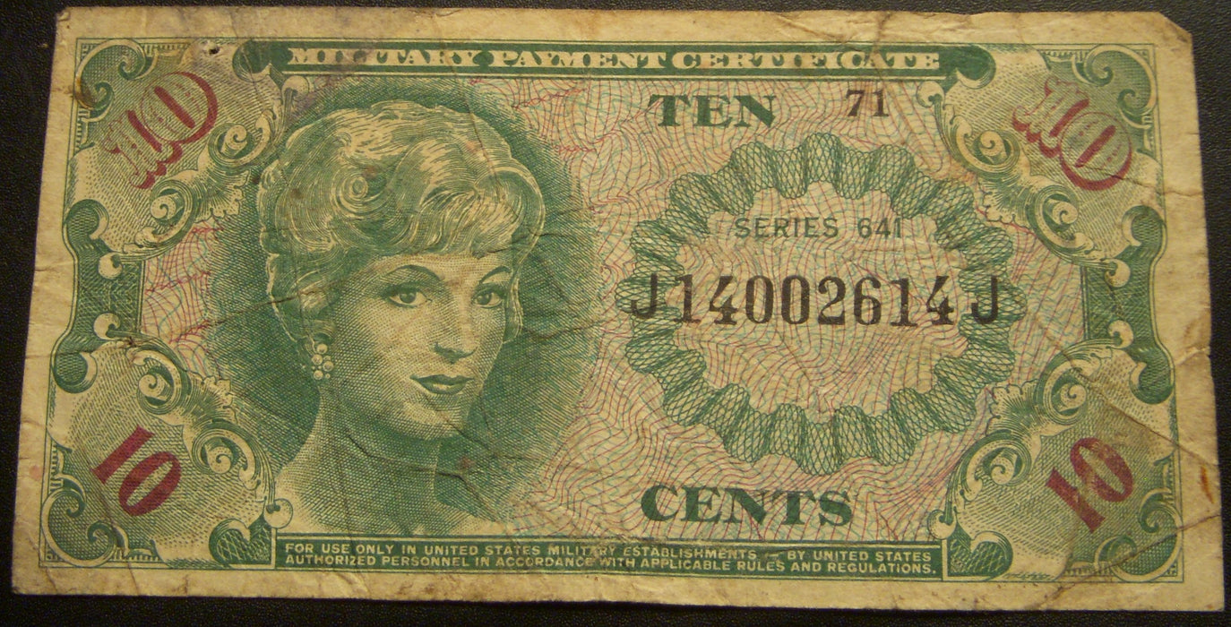 Series 641 - 10 Cents Military Payment Certificate