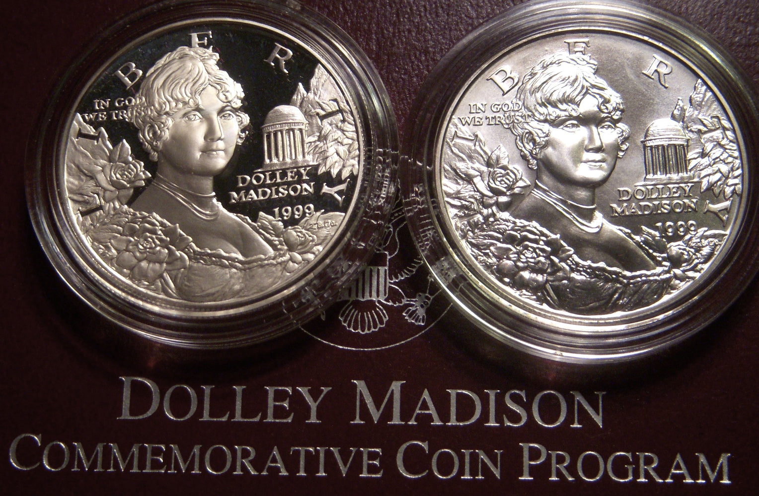 1999-P Dolley Madison 2pc Silver Dollar Set