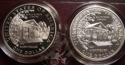 1999-P Dolley Madison 2pc Silver Dollar Set