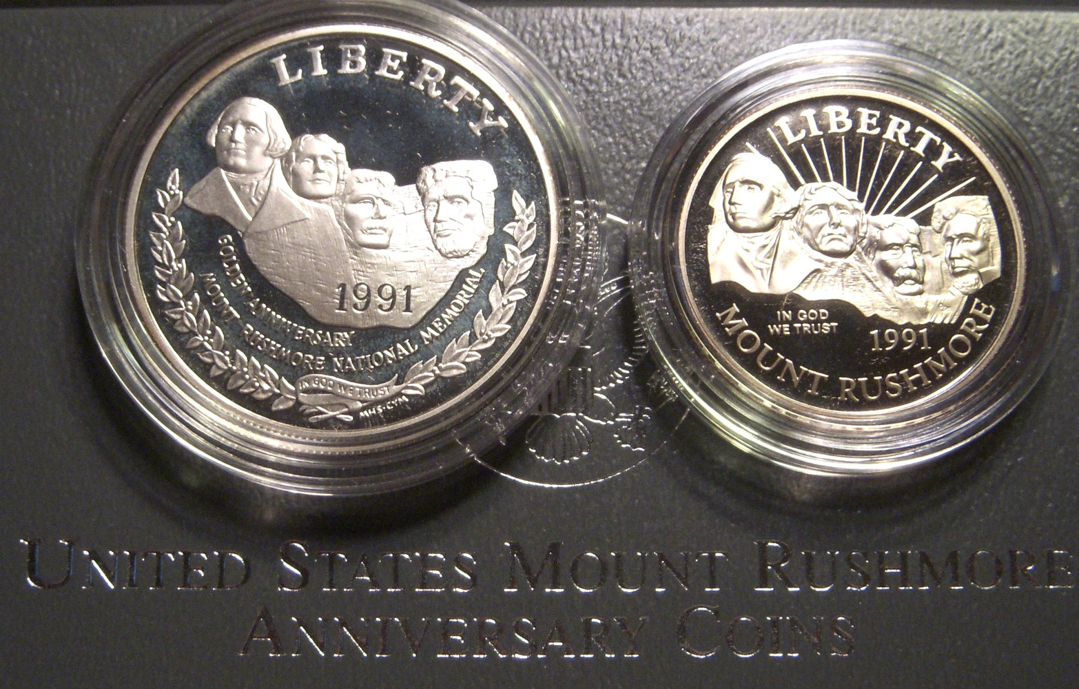 1991-S Proof Mount Rushmore 2pc Set