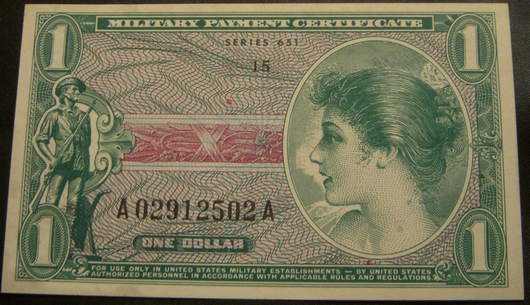 Series 651 - $1 Military Payment Certificate