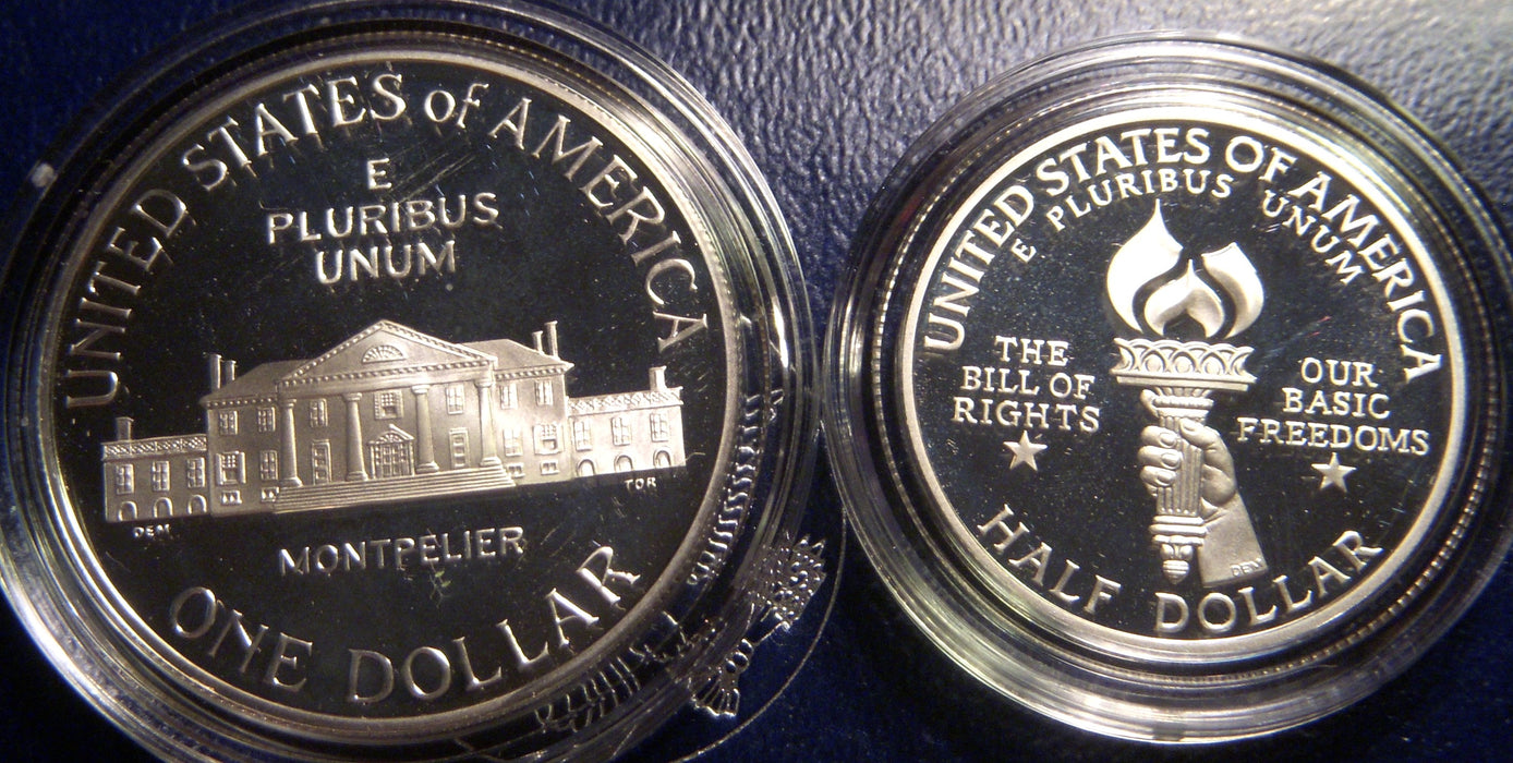 1993-S Proof Bill of Rights 2pc Set