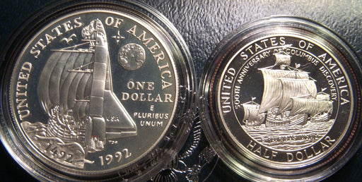 1992-P Proof Columbus Quincentenary 2pc Set