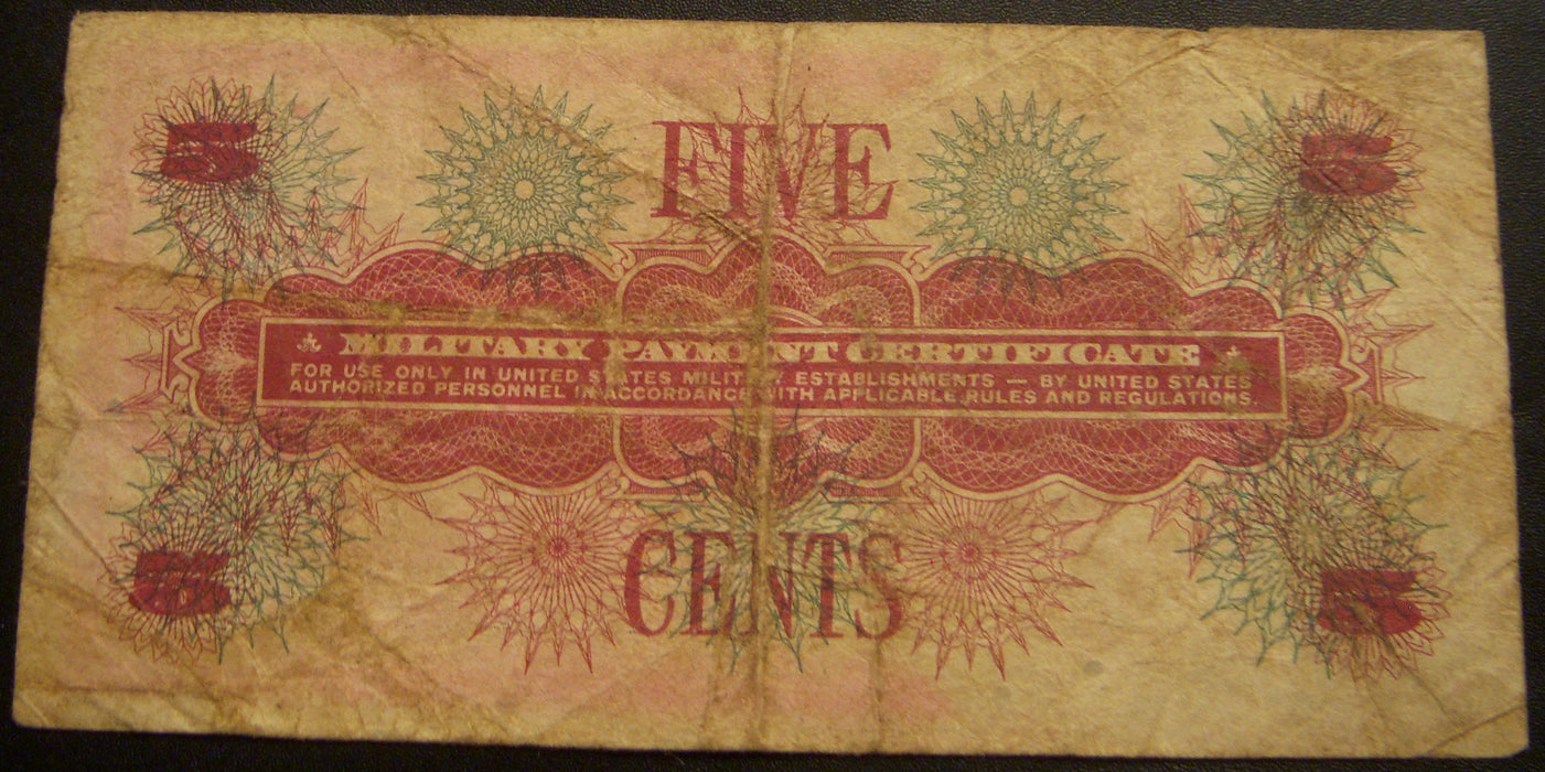 Series 661 - 5 Cents Military Payment Certificate