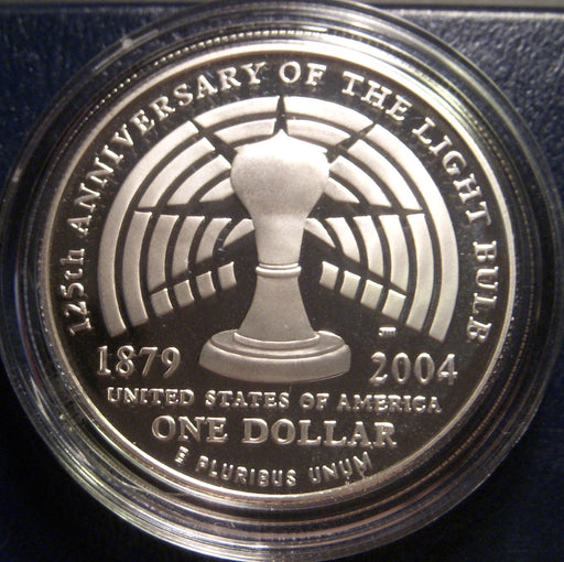 2004-P Proof T. Edison Commemorative Silver Dollar