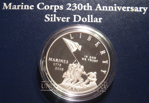 2005-P Proof Marine Corps Commemorative Silver Dollar