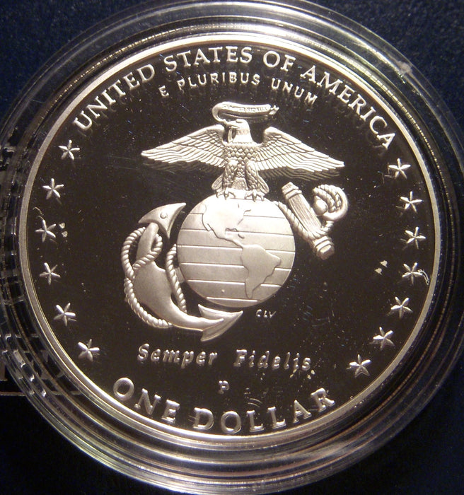 2005-P Proof Marine Corps Commemorative Silver Dollar