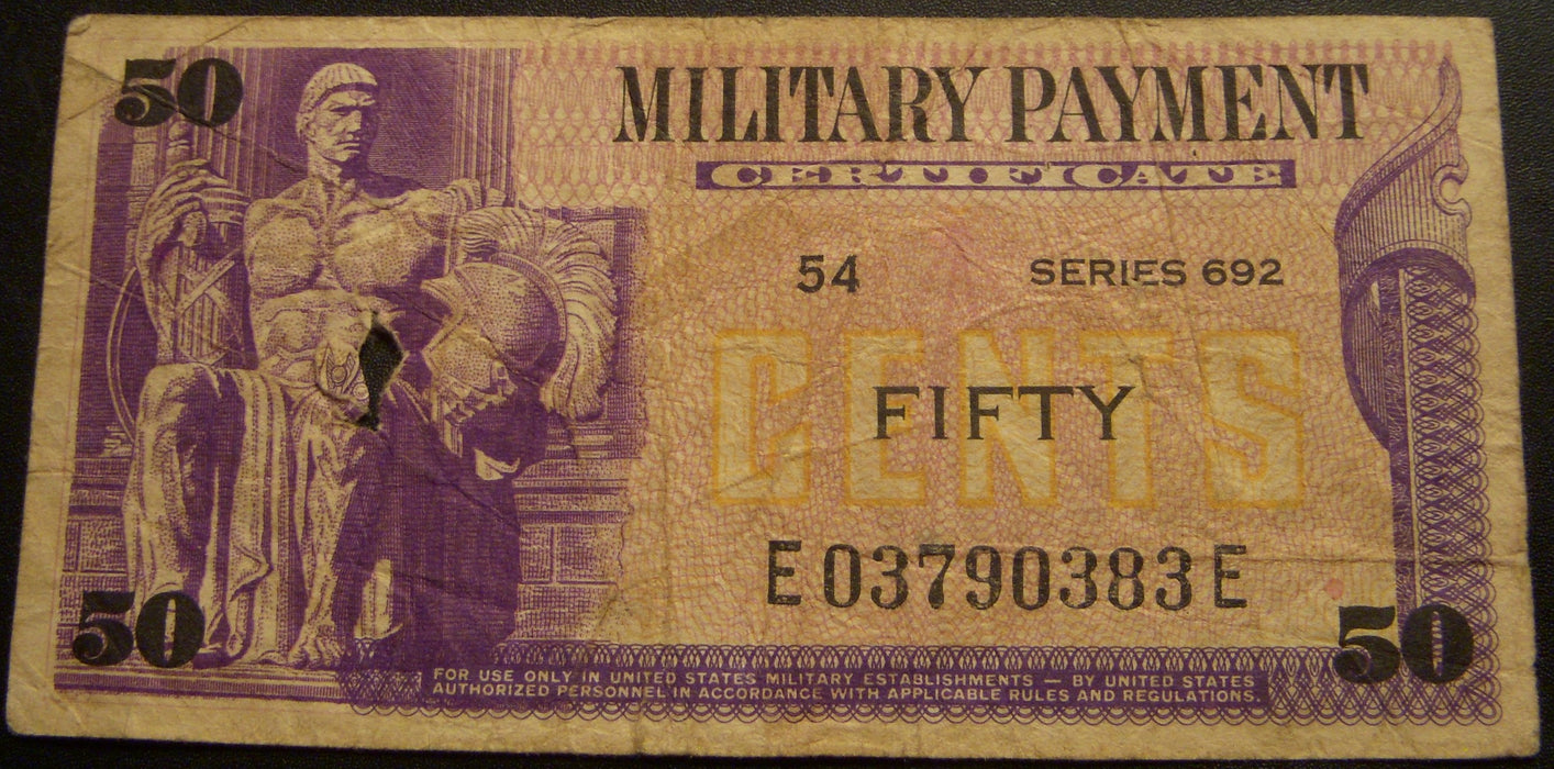 Series 692 - 50 Cents Military Payment Certificate