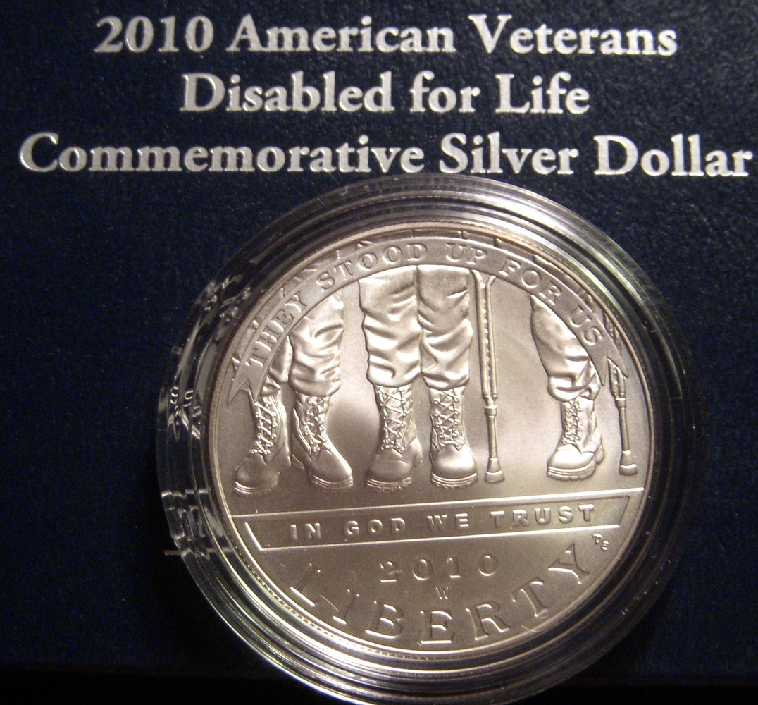 2010-P Disabled Veterans Uncirculated Commemorative Silver Dollar