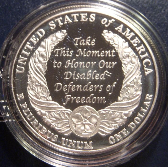 2010-W Disabled Veterans Proof Commemorative Silver Dollar