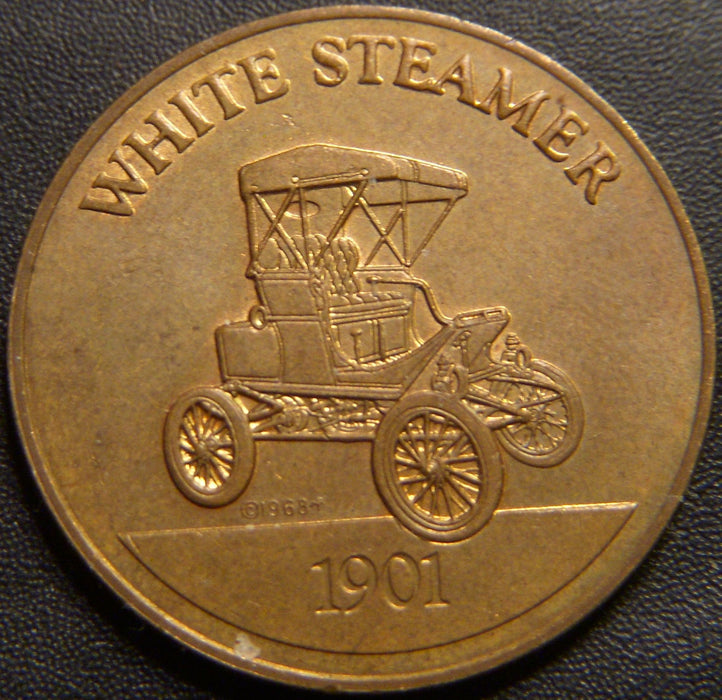 1901 White Steamer Token