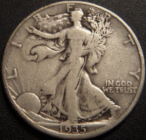 1935-D Walking Half Dollar - Fine