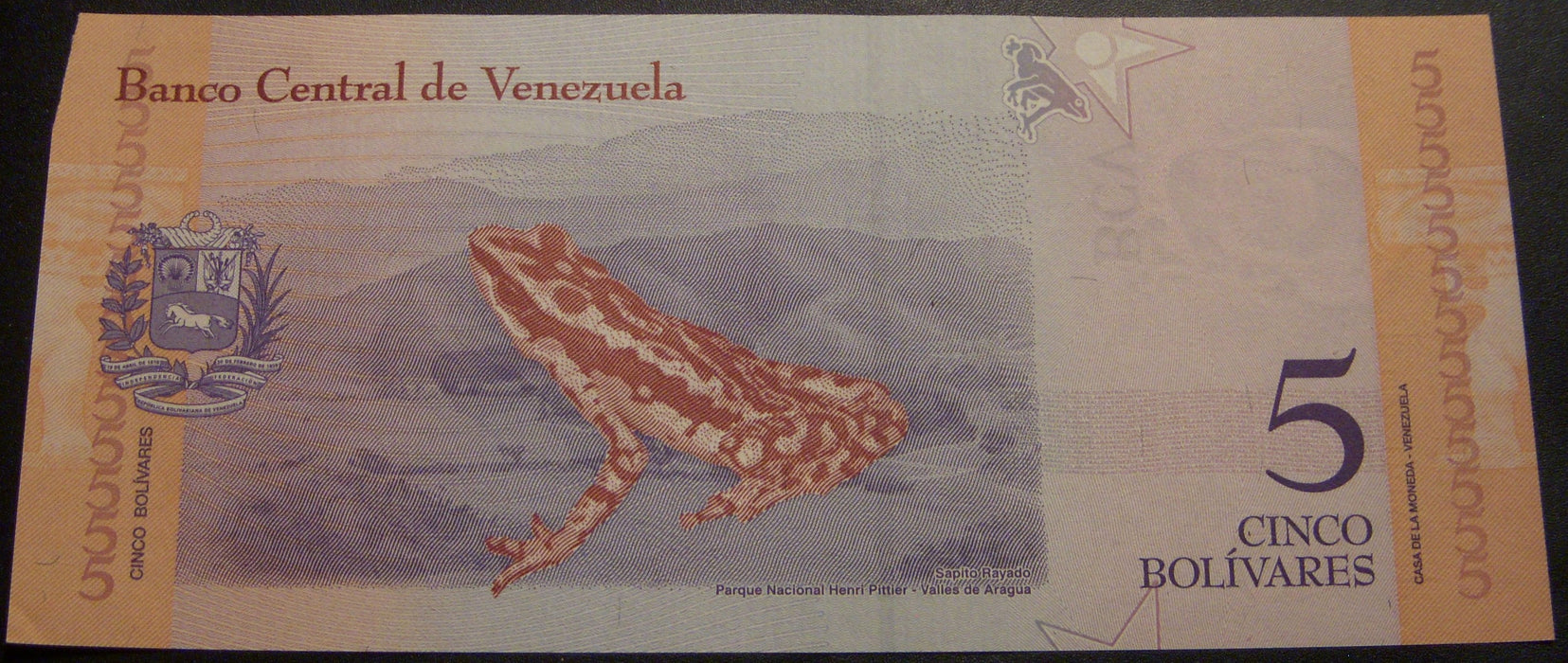 2018 5 Bolivares Note - Venezuela