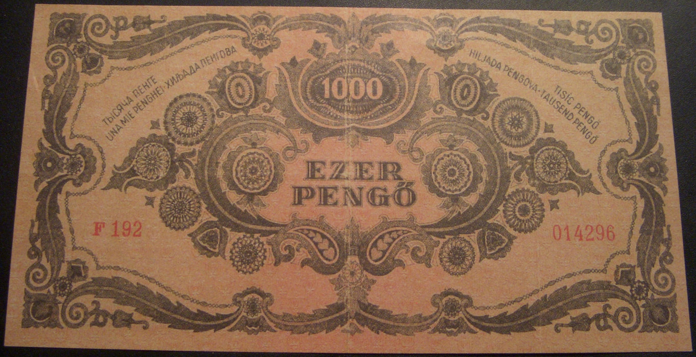 1945 1000 Pengo Note - Hungary