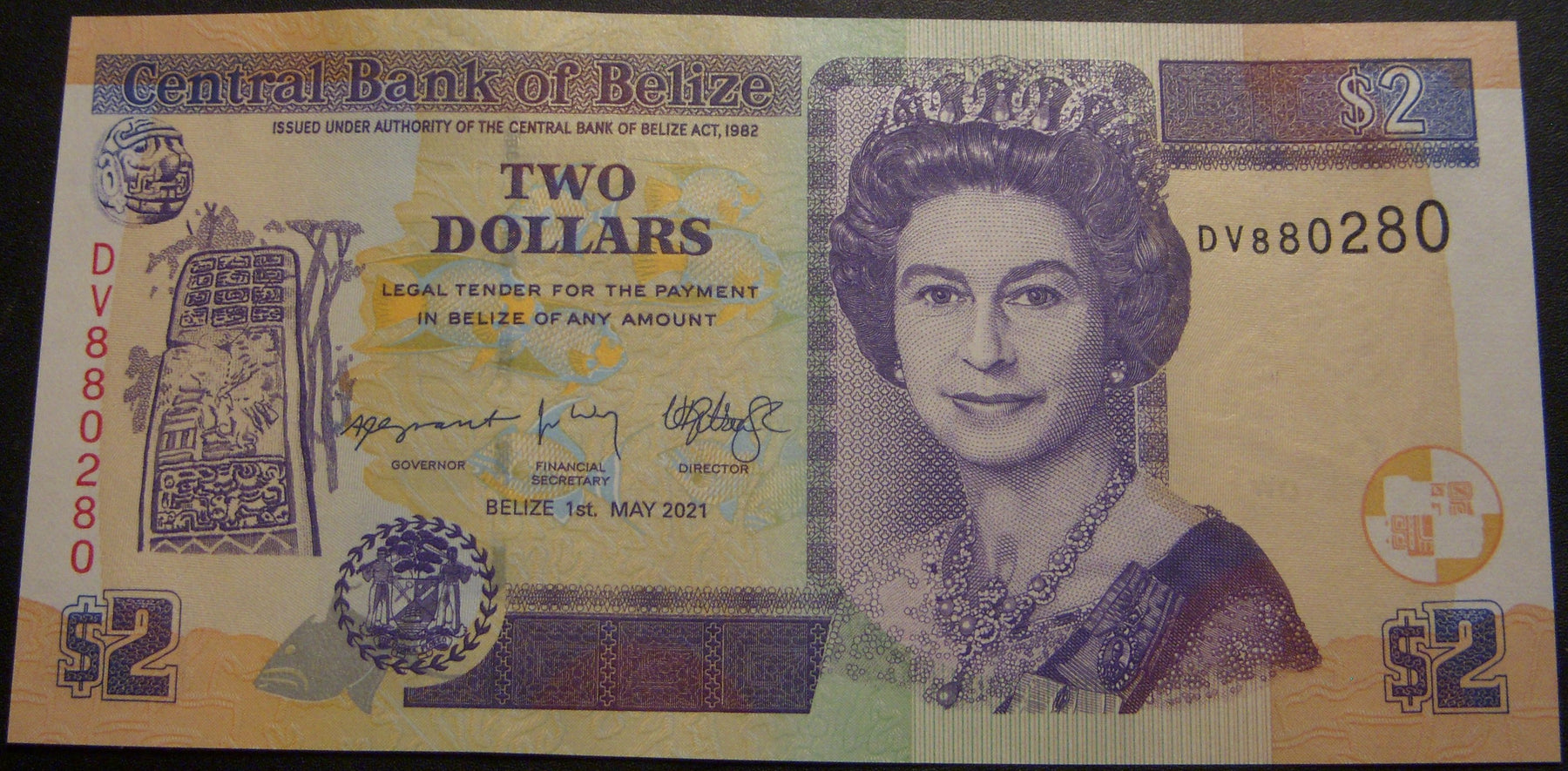 2021 $2 Dollar Note - Belize