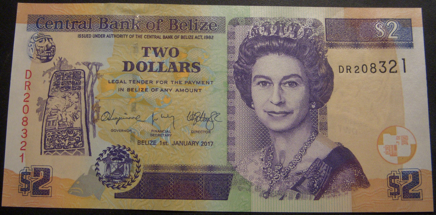 2017 $2 Dollar Note - Belize