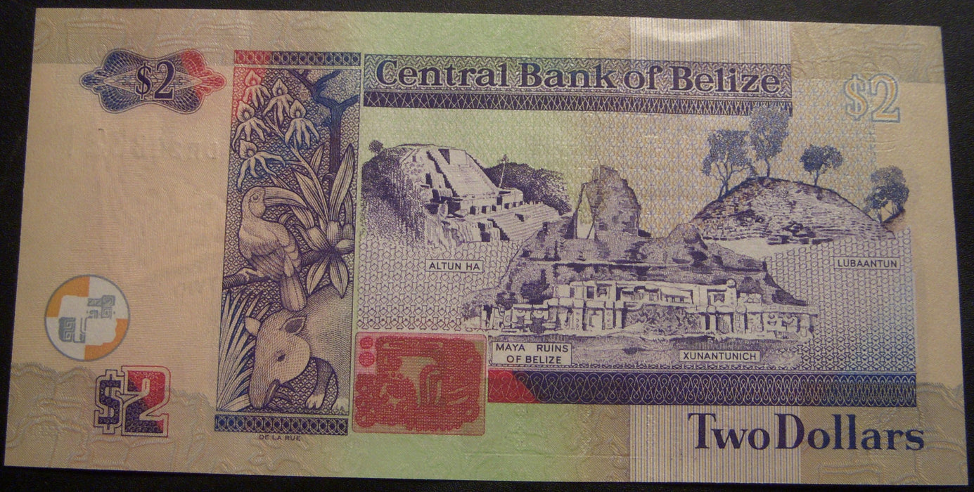 2017 $2 Dollar Note - Belize