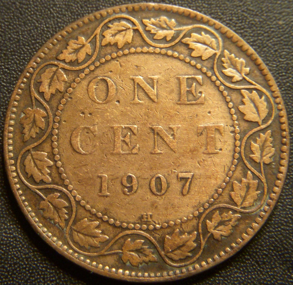 1907H Canadian Large Cent - Very Good