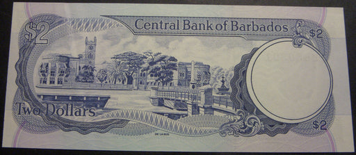 1986 $2 Dollar Note - Barbados