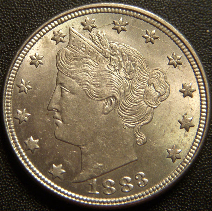 1883 Liberty Nickel - No CENT AU+