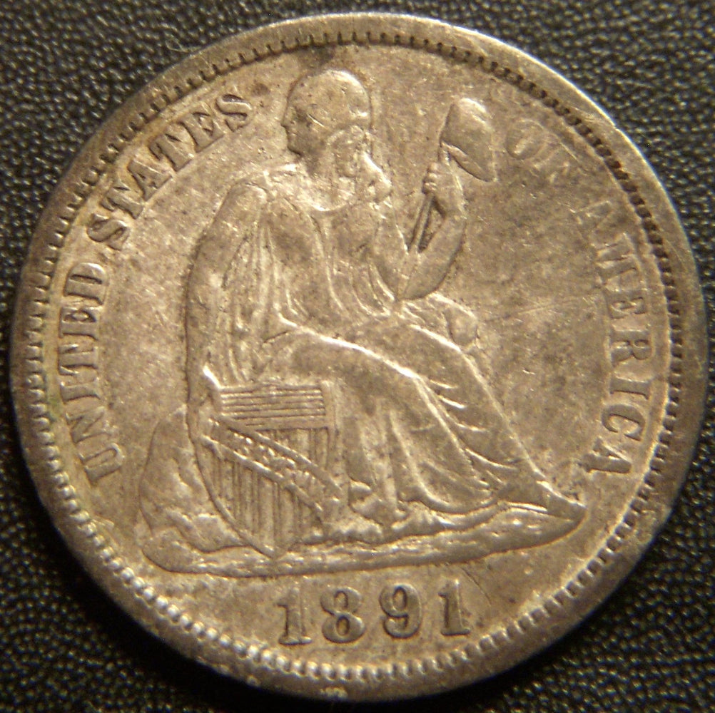 1891 Seated Dime - Extra Fine