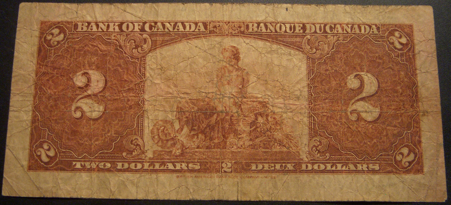 1937 $2 Bank of Canada Note - BC-22c