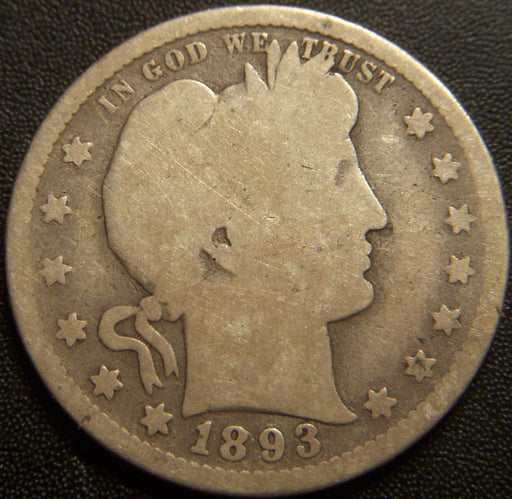 1893-S Barber Quarter - Good