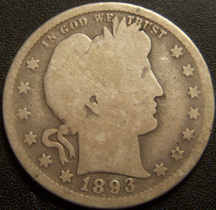 1893-S Barber Quarter - Good