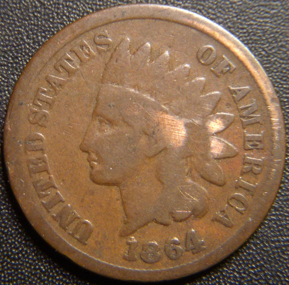 1864L Indian Head Cent - Good