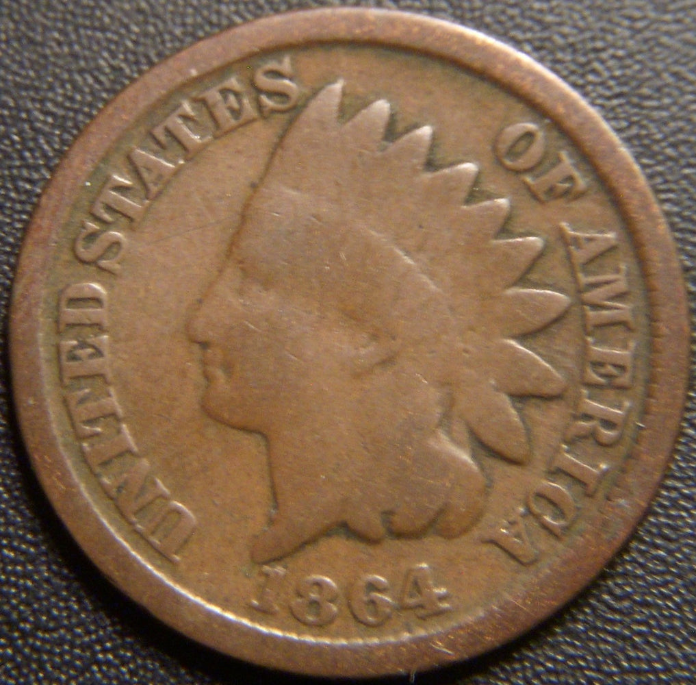1864L Indian Head Cent - Good